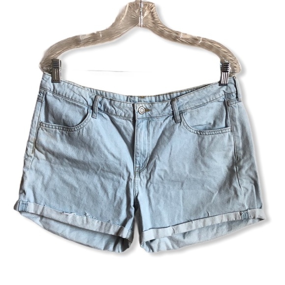 H&M Shorts Denim Lightwash Cuffed Denim Shorts Poshmark